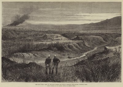 ズールー戦争、帝国王子が殺害されたスポットの眺め、西を見る 作： Melton Prior